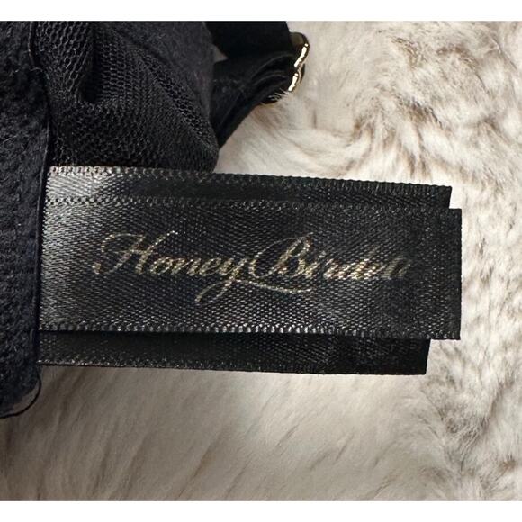 RARE🔥 Honey Birdette FONDA🖤 Black Faux Bra 32DD - Picture 4 of 5